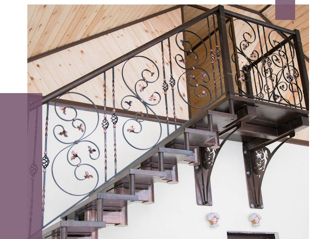 Кованые лестницы в Сосновом Боре от 79232 руб. под ключ