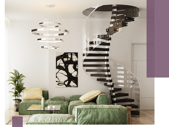 Лестницы для двухуровневой квартиры в Сосновом Боре — изготовление и монтаж