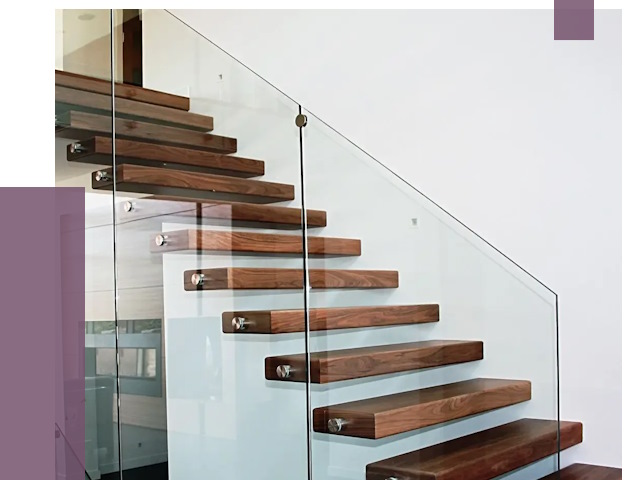 Стеклянные перила для лестницы в Сосновом Боре от 14729 руб.