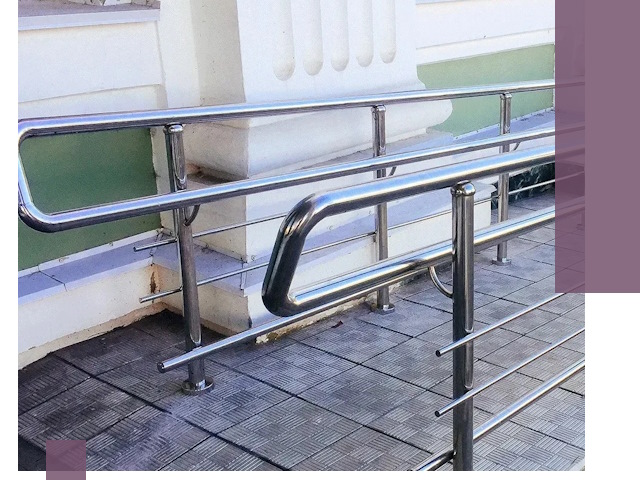 Ограждения пандусов из металла и нержавейки в Сосновом Боре