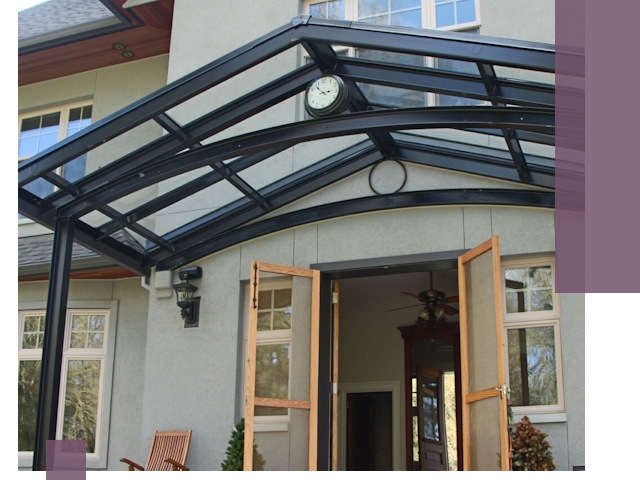 Изготовление и монтаж навесов и козырьков в Сосновом Боре