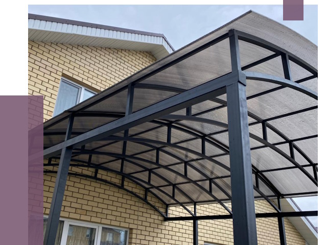 Монтаж козырьков в Сосновом Боре от 11428 руб. | ПРОЛЁТ-Снб