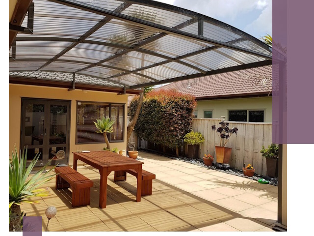 Навесы во двор под ключ в Сосновом Боре — изготовление и монтаж