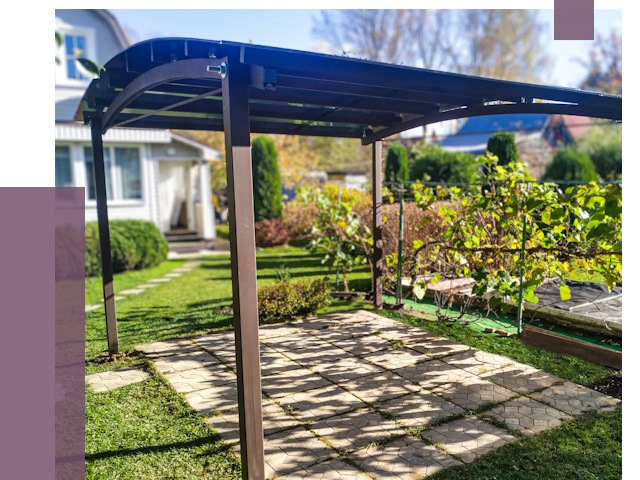 Навесы для дачи в Сосновом Боре от 12647 руб. под ключ — ПРОЛЁТ-Снб