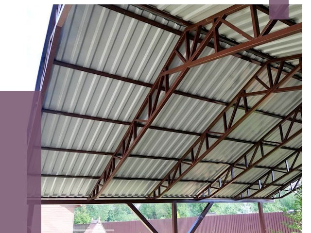 Навесы из профнастила в Сосновом Боре от 7314 руб. | ПРОЛЁТ-Снб