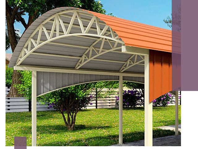 Навесы из профнастила под ключ в Сосновом Боре — установка и монтаж