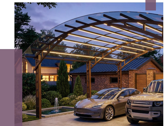 Металлические навесы в Сосновом Боре от 12596 руб. под ключ — ПРОЛЁТ-Снб