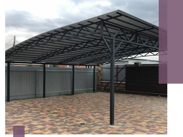 Металлические навесы под ключ в Сосновом Боре — изготовление и монтаж