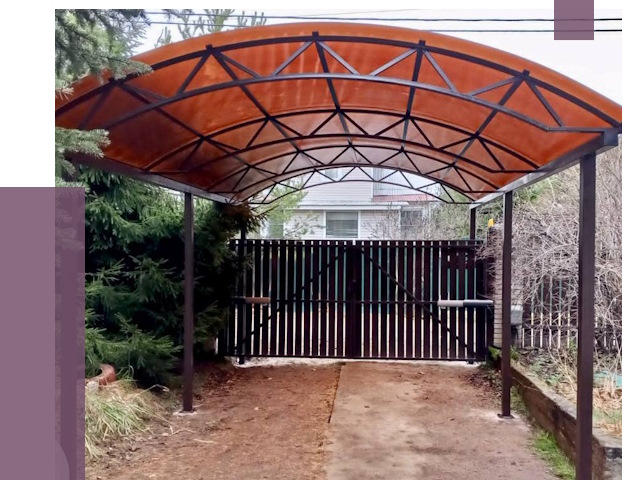 Арочные навесы в Сосновом Боре от 12647 руб. — изготовление и монтаж | ПРОЛЁТ-Снб