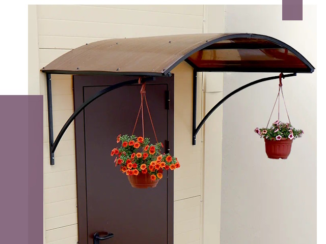 Козырьки над входом в Сосновом Боре от 14729 руб.  | ПРОЛЁТ-Снб