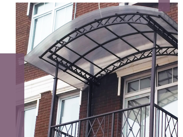 Козырьки над балконом в Сосновом Боре от 8584 руб. | ПРОЛЁТ-Снб