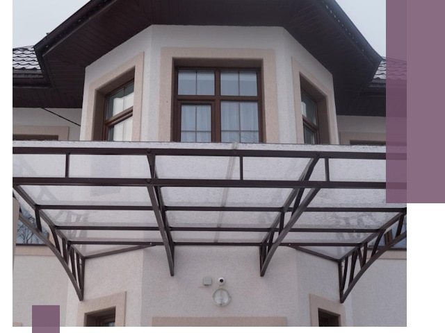 Козырьки из поликарбоната под ключ в Сосновом Боре