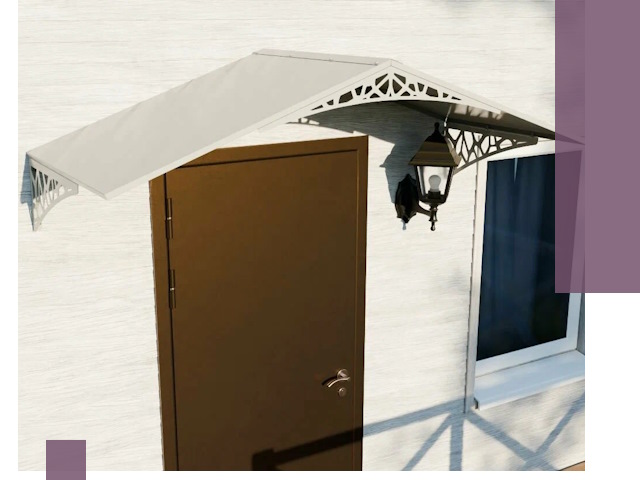 Металлические козырьки на входы и террасы в Сосновом Боре