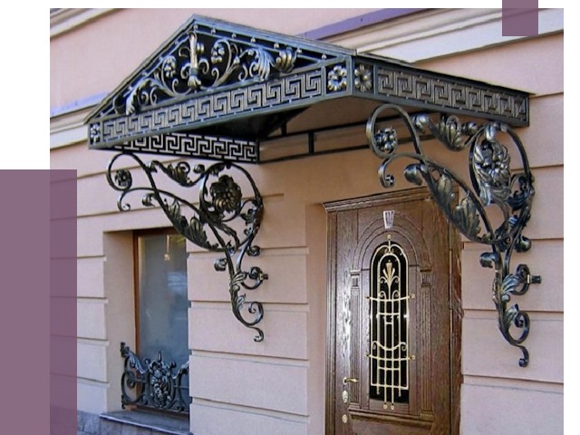 Кованые козырьки в Сосновом Боре под ключ от 12647 руб. — ПРОЛЁТ