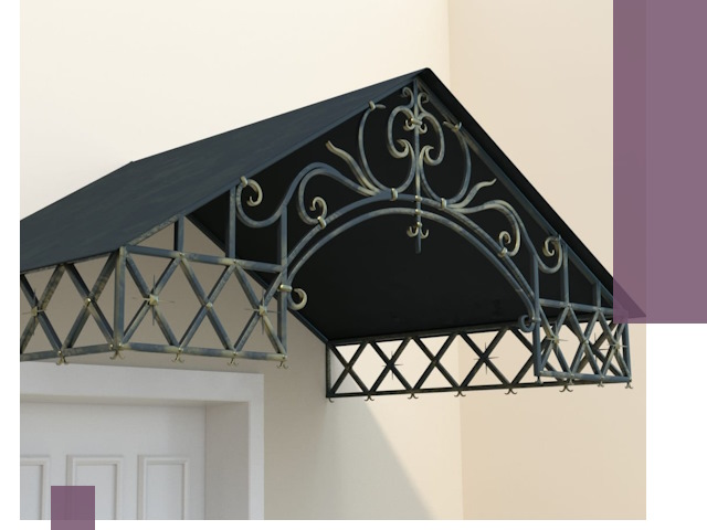 Двускатные металлические козырьки под ключ в Сосновом Боре