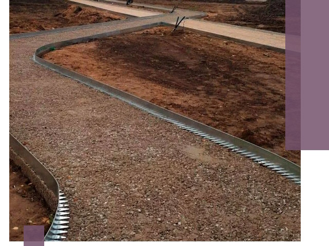 Металлические бордюры под ключ в Сосновом Боре — изготовление и монтаж