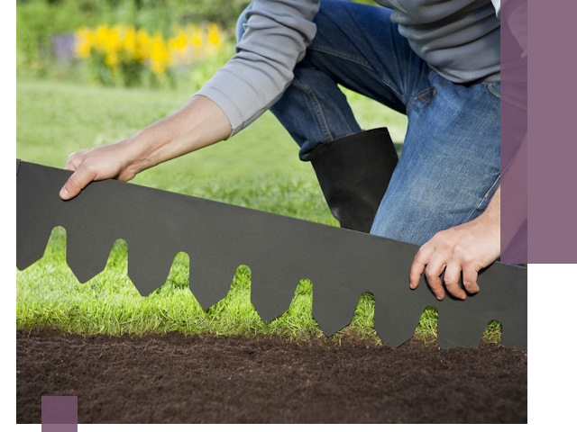 Металлические бордюры для газона в Сосновом Боре — изготовление и монтаж